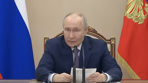 Путин выступает на заседании по вопросам безопасности - видео - Sputnik Грузия