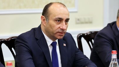 Встреча главы Службы государственной безопасности Грузии Геки Геладзе со своим армянским коллегой Андраником Симоняном в Ереване