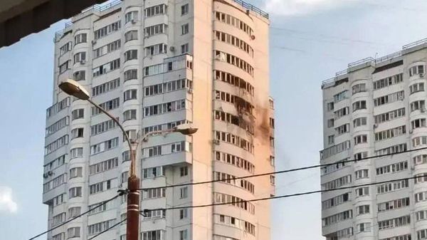 Последствия удара БПЛА по жилому зданию в Подмосковье (28 июля 2026). Чехов - Sputnik Грузия