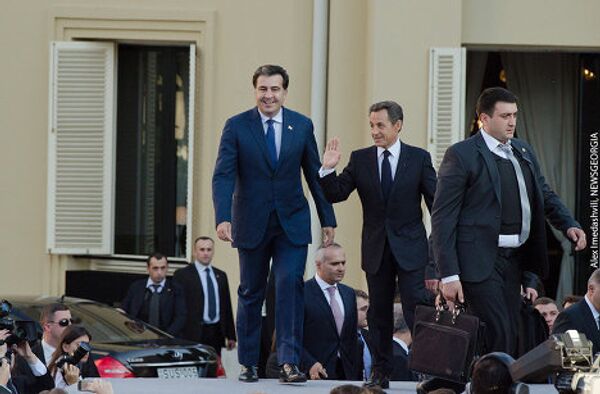 Президент Франции Николя Саркози прибыл в Грузию в рамках кавказского турне с однодневным визитом. - Sputnik Грузия