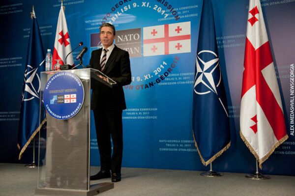 Пресс-конференция генерального секретаря НАТО Андерса фог Расмуссена. - Sputnik Грузия