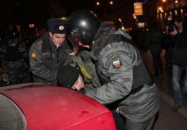 Задержания представителей оппозиции на Триумфальной площади в Москве. - Sputnik Грузия