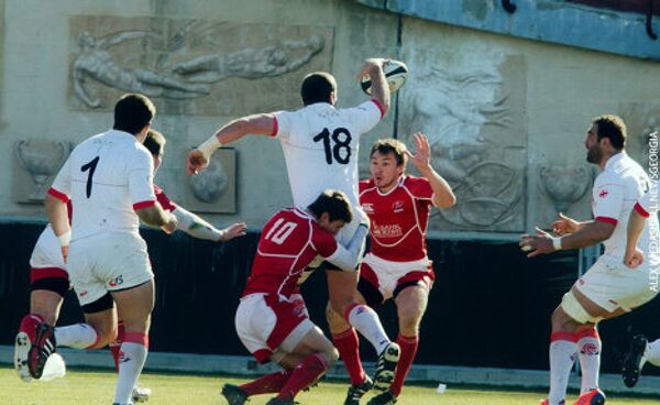 Сборная Грузии одержала победу над российской командой в Кубке европейских наций по регби с разгромным счетом – сорок шесть - ноль. Матч прошел 17 марта на стадионе имени Михаила Месхи при переполненных трибунах – впервые за последние четыре года российская сборная играла в Тбилиси. - Sputnik Грузия