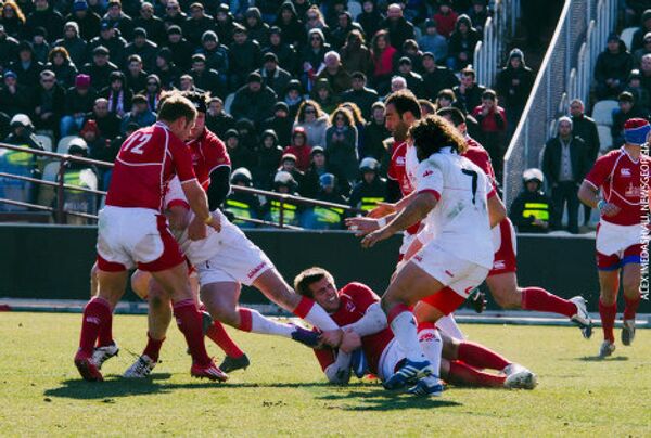 Сборная Грузии одержала победу над российской командой в Кубке европейских наций по регби с разгромным счетом – сорок шесть - ноль. Матч прошел 17 марта на стадионе имени Михаила Месхи при переполненных трибунах – впервые за последние четыре года российская сборная играла в Тбилиси. - Sputnik Грузия