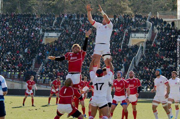 Сборная Грузии одержала победу над российской командой в Кубке европейских наций по регби с разгромным счетом – сорок шесть - ноль. Матч прошел 17 марта на стадионе имени Михаила Месхи при переполненных трибунах – впервые за последние четыре года российская сборная играла в Тбилиси. - Sputnik Грузия