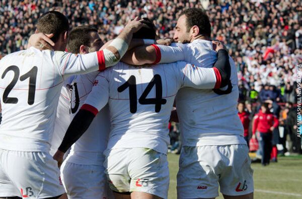 Сборная Грузии одержала победу над российской командой в Кубке европейских наций по регби с разгромным счетом – сорок шесть - ноль. Матч прошел 17 марта на стадионе имени Михаила Месхи при переполненных трибунах – впервые за последние четыре года российская сборная играла в Тбилиси. - Sputnik Грузия