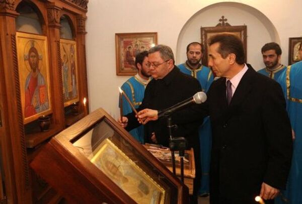 На фото - председатель парламента Грузии Давид Усупашвили и глава правительства страны Бидзина Иванишвили. - Sputnik Грузия