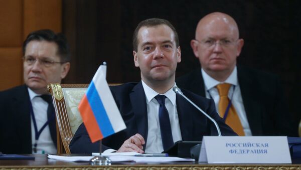 Премьер-министр РФ Д.Медведев принимает участие в заседаниях Совета глав правительств СНГ и ЕАЭС в Казахстане - Sputnik Грузия