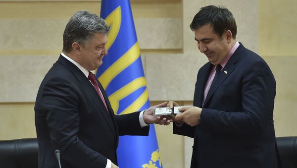 Президент Украины П.Порошенко назначил М.Саакашвили главой Одесской области - Sputnik Грузия