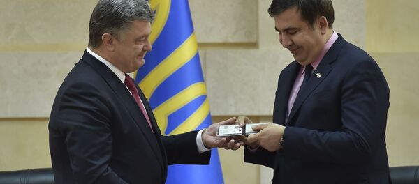 Президент Украины П.Порошенко назначил М.Саакашвили главой Одесской области - Sputnik Грузия