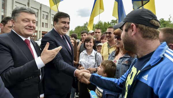 Президент Украины П.Порошенко назначил М.Саакашвили главой Одесской области - Sputnik Грузия