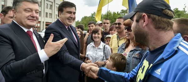 Президент Украины П.Порошенко назначил М.Саакашвили главой Одесской области - Sputnik Грузия