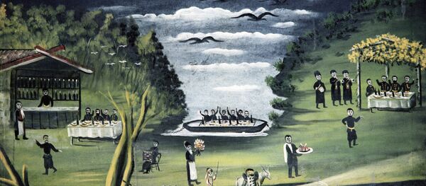 Репродукция картины Ишачий мост - Sputnik Грузия