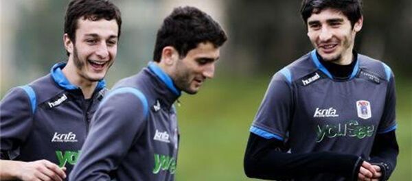 Нападающий сборной Грузии по футболу и Орхуса Матэ Вацадзе Нападающий сборной Грузии по футболу и Орхуса Матэ Вацадзе - Sputnik Грузия