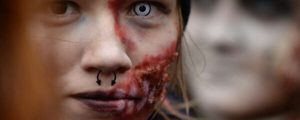 Зомби-парад в канун Хэллоуина в Новосибирске Зомби-парад в канун Хэллоуина в Новосибирске - Sputnik Грузия