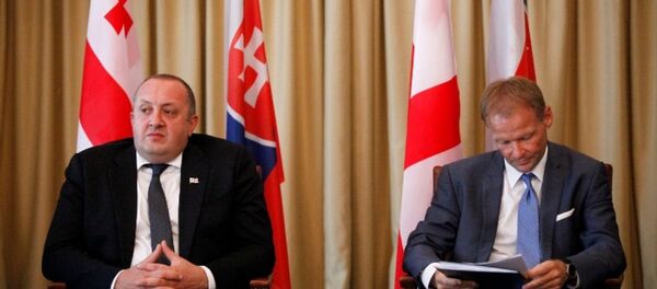 Президент Грузии Георгий Маргвелашвили рассказал о реформах и потенциале страны в ходе грузино-словацкого бизнес-форума, который открыл в Братиславе. - Sputnik Грузия