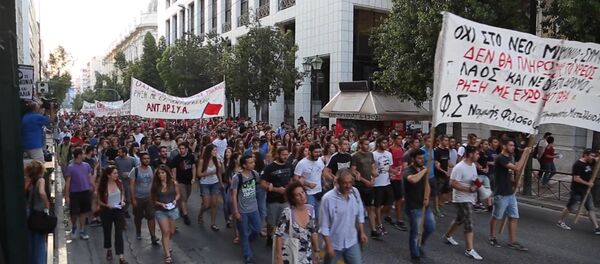 Греки протестуют против нового договора с ЕС - Sputnik Грузия
