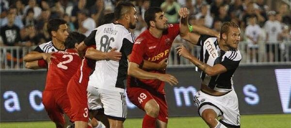 Футбол. Дила Гори (в красном) - Партизан (Белград) Футбол. Дила Гори (в красном) - Партизан (Белград) - Sputnik Грузия