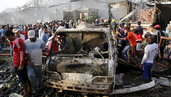 Последствия взрыва на рынке Багдада - Sputnik Грузия