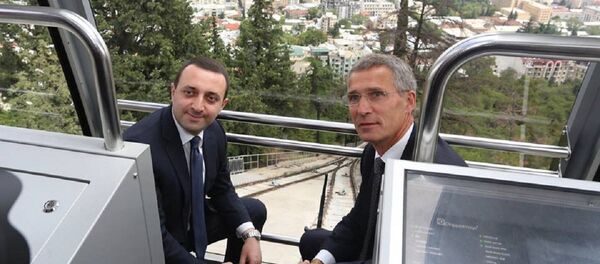 Премьер-министр Грузии Ираклий Гарибашвили и генеральный секретарь НАТО Йенс Столтенберг - Sputnik Грузия