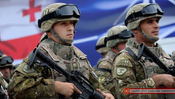 грузинская армия, открытие центра НАТО - Sputnik Грузия