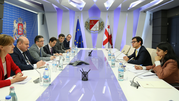 Министр финансов Грузии Нодар Хадури встретился с представителями международной рейтинговой компании FitchRatings - Sputnik Грузия