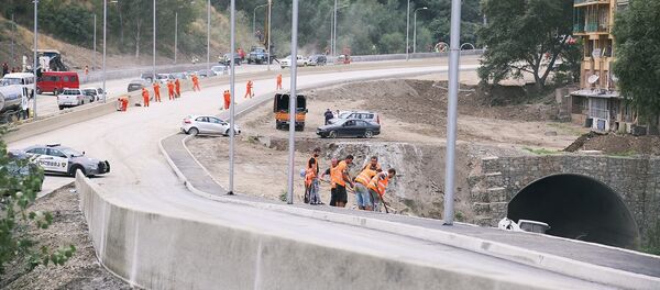 Дорога после наводнения - Sputnik Грузия