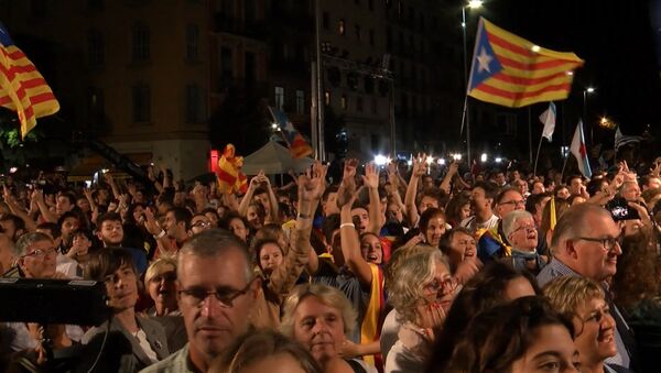 Выборы в Каталонии: ликование в Барселоне и акция протеста в Мадриде - Sputnik Грузия