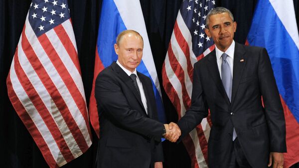 Президент России Владимир Путин и президент США Барак Обама - Sputnik Грузия