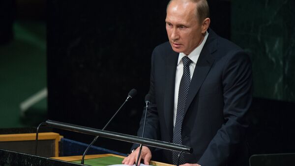 Президент РФ В.Путин принимает участие в 70-й сессии Генеральной Ассамблеи ООН - Sputnik Грузия