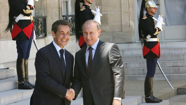Владимир Путин и Николя Саркози. - Sputnik Грузия