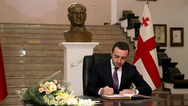 Премьер-министр Грузии Ираклий Гарибашвили в посольстве Турции - Sputnik Грузия
