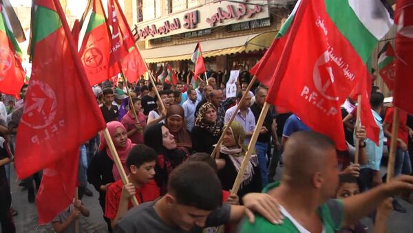 Палестинцы на марше в Джебалии требовали остановить насилие со стороны Израиля - Sputnik Грузия