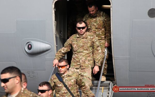 Совместно с военными 43-го батальона впервые в истории ВС Грузии в миссии принимал участие и усиленный взвод Национальной гвардии. - Sputnik Грузия