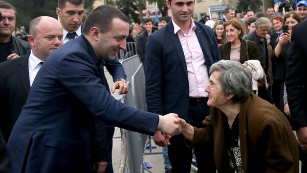 Премьер Ираклий Гарибашвили на встрече с жителями Сагареджо - Sputnik Грузия