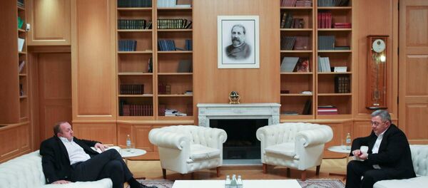 Президент Грузии Георгий Маргвелашвили и глава парламента Грузии Давид Усупашвили - Sputnik Грузия