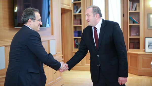 Президент Грузии Георгий Маргвелашвили провел встречу с бизнесменом, экс-владельцем телекомпании Рустави 2 Кибаром Халваши - Sputnik Грузия