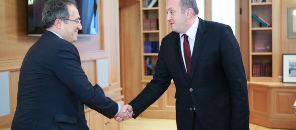 Президент Грузии Георгий Маргвелашвили провел встречу с бизнесменом, экс-владельцем телекомпании Рустави 2 Кибаром Халваши - Sputnik Грузия