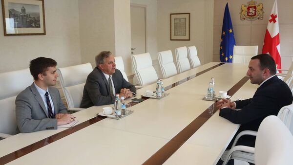 Премьер Грузии Ираклий Гарибашвили обсудил события в стране с послом США Яном Келли - Sputnik Грузия