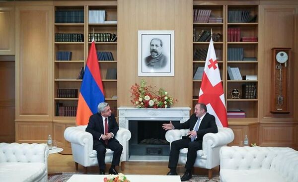 Президент Грузии Георгий Маргвелашвили и президент Армении Серж Саргсян - Sputnik Грузия