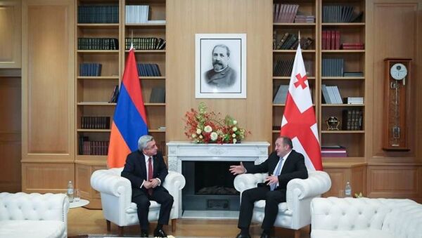 Президент Грузии Георгий Маргвелашвили и президент Армении Серж Саргсян - Sputnik Грузия