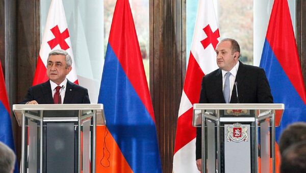 Президент Грузии Георгий Маргвелашвили и президент Армении Серж Саргсян - Sputnik Грузия