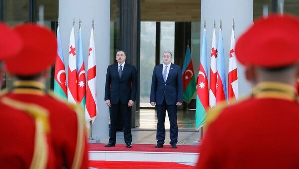 Президенты Грузии и Азербайджана Георгий Маргвелашвили и Ильхам Алиев - Sputnik Грузия