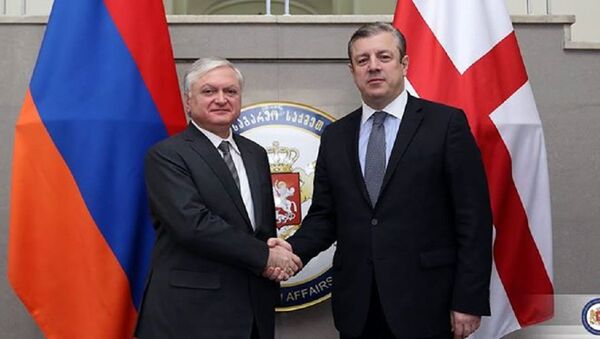 Министры иностранных дел Грузии Георгий Квирикашвили и Армении Эдвард Налбандян - Sputnik Грузия