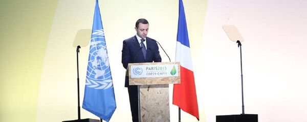 საქართველოს პრემიერ–მინისტრი ირაკლი ღარიბაშვილი გაეროს კონფერენციაზე პარიზში - Sputnik საქართველო