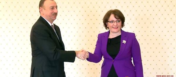 საქართველოს თავდაცვის მინისტრი თინათინ ხიდაშელი აზერბაიჯანის პრეზიდენტ ილჰამ ალიევთან შეხვედრაზე საქართველოს თავდაცვის მინისტრი თინათინ ხიდაშელი აზერბაიჯანის პრეზიდენტ ილჰამ ალიევთან შეხვედრაზე - Sputnik საქართველო