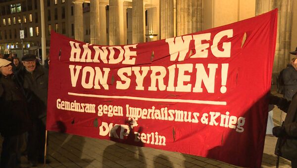 Руки прочь от Сирии – митинг против участия Германии в конфликте - Sputnik Грузия