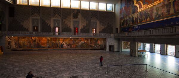 ქალაქ ოსლოს რატუშა, სადაც ყოველწლიურად ნობელის პრემიის გადაცემის ცერემონია ტარდება ქალაქ ოსლოს რატუშა, სადაც ყოველწლიურად ნობელის პრემიის გადაცემის ცერემონია ტარდება - Sputnik საქართველო