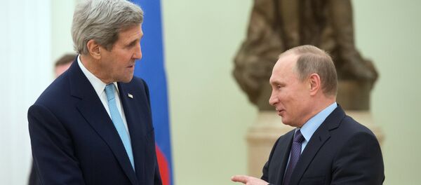 ჯონ კერისა და ვლადიმირ პუტინის შეხვედრა ჯონ კერისა და ვლადიმირ პუტინის შეხვედრა - Sputnik საქართველო