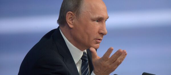 Одиннадцатая ежегодная большая пресс-конференция президента России Владимира Путина - Sputnik Грузия